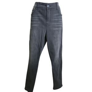 Melissa McCarthy Seven7 Jeans 18W Black Skinny Plus‎ Size Stretch Embellished